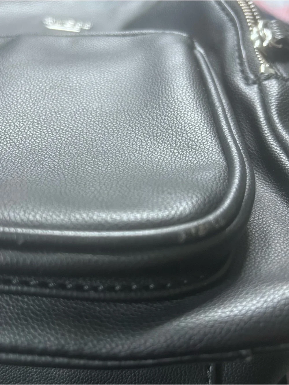NWT GUESS Black Leather Backpack